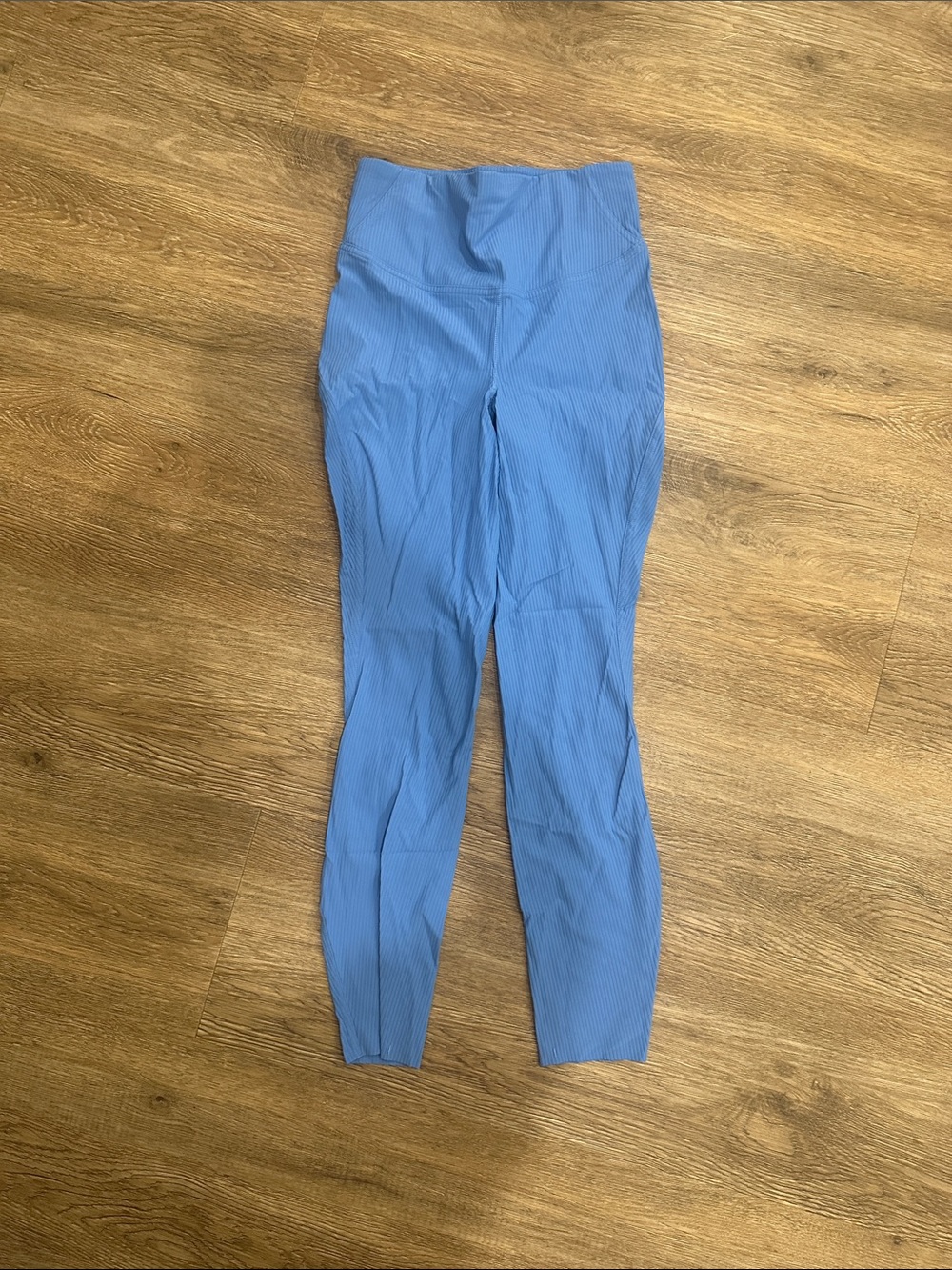 Lululemon Light Blue High-Waist Ribbed Leggings
